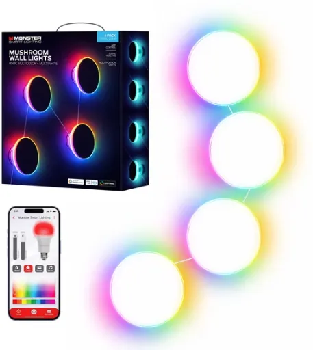 Monster RGBIC Smart LED Wall Light Panel 4-Pack