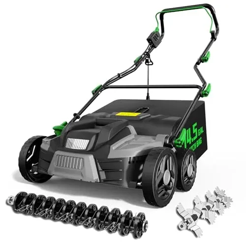 TIECTOWN 16-Inch 15.5A Electric Dethatcher & Scarifier