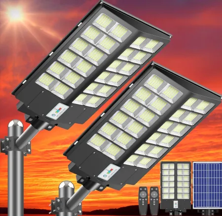 2-Pack Deepn Solar Street Lights w/ Dusk to Dawn Sensor