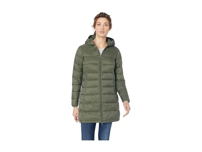Amazon Essentials Women's Lightweight Water-Resistant Hooded Puffer Coat (Various Sizes) (Mobile App Deal)