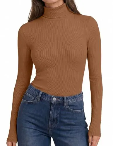 Ekouaer Women's Turtleneck Tops