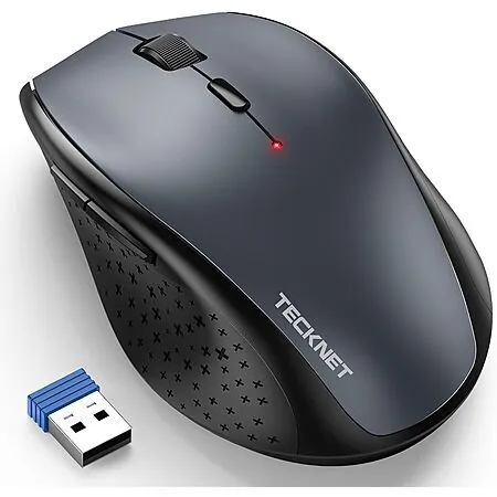 Tecknet 4000 DPI Ergonomic Wireless Silent Optical Mouse w/ 6 Buttons