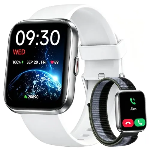 Woneligo 1.85" Smart Watch for Women (White)