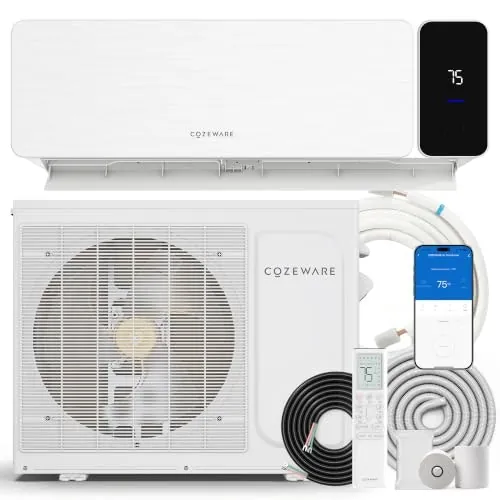 Cozeware 18,000 BTU 20 SEER2 Mini Split Heat Pump System