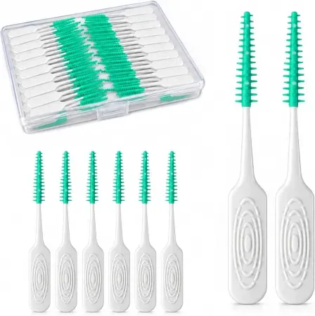 220-Piece Maoerdental Soft Rubber Interdental Floss Pick Brushes