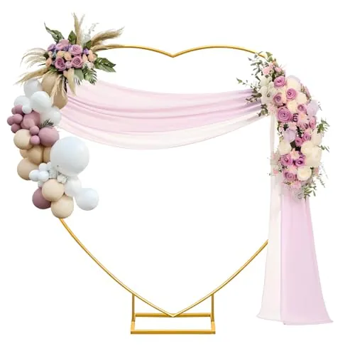 Heart Shape Wedding Metal Arch 6.6'