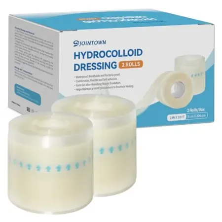 2-Pack Jointown 2" x 10' Hydrocolloid Roll for Wound Care