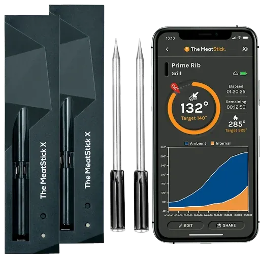 Meatstick X Dual-Sensor Wireless Meat Thermometers 2-Pack