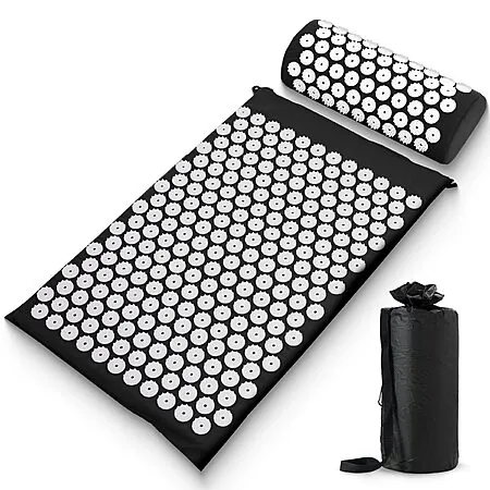 Sharper Image Acupressure Mat & Pillow Set w/ Travel Bag