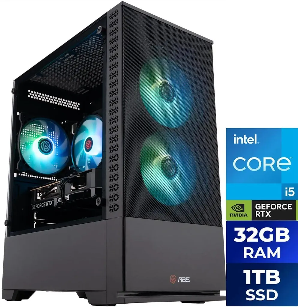 ABS Cyclone Aqua Core i5-14400F GeForce RTX 5060 Gaming Desktop