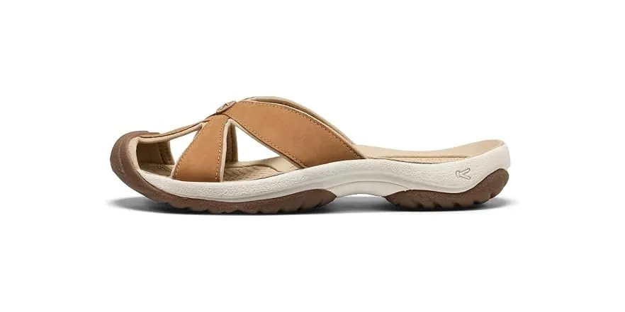Keen Women's Bali Closed-Toe Slip-On Leather Sandals (Chipmunk/Birch)