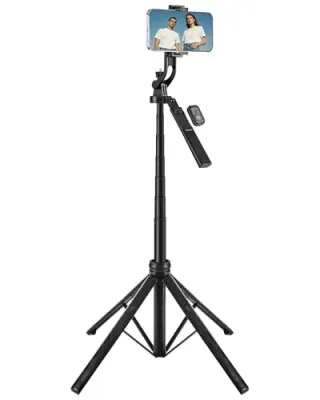 Vlogara 4-Leg Phone Tripod 71" Selfie Stick