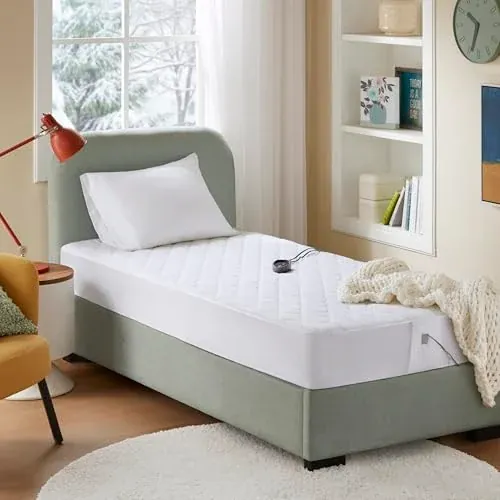 Beautyrest Cotton Blend Quilted Heated Mattress Pad w/ 5-Setting Controller Twin XL