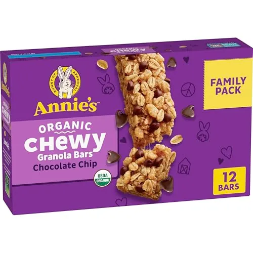 Annie's Organic Chewy Granola Bars Chocolate Chip 12-Count 0.89oz