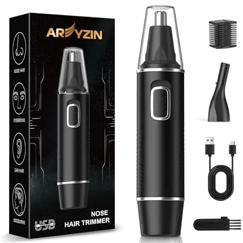 AREYZIN Rechargeable 2-in-1 Nose & Ear Hair Trimmer