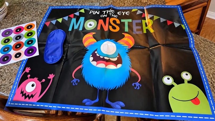 Pin the Eye on the Monster Party Game