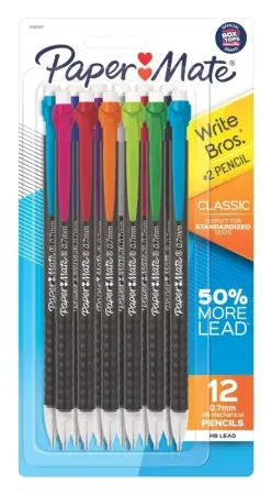 12-Count Paper Mate Write Bros. Classic 0.7mm #2 Mechanical Pencils