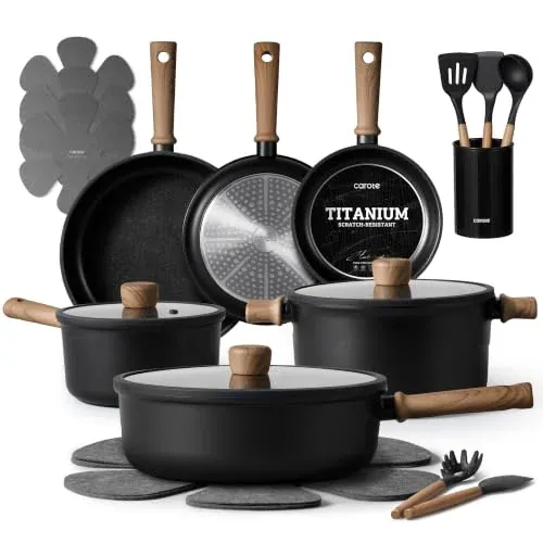 CAROTE 21pcs Pots and Pans Set