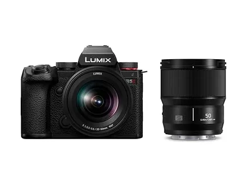 Panasonic LUMIX S5II Mirrorless Camera with 20-60mm F3.5-5.6 & 50mm F1.8 L Mount Lenses