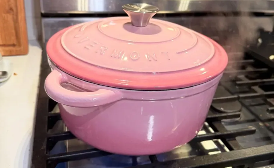 Dutch Oven w/ Potholders & Cookbook in Ballet Pink