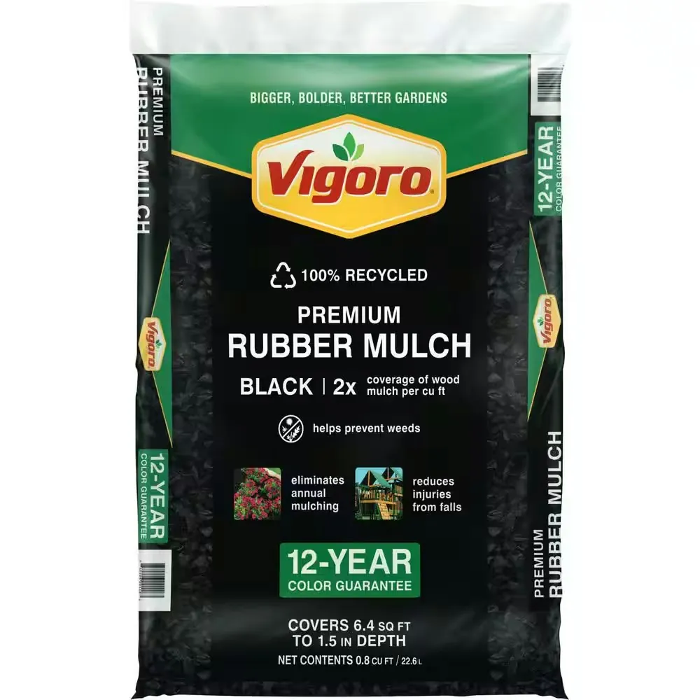 Vigoro 0.8-cu. ft. Bagged Recycled Rubber Mulch
