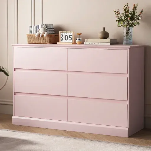 Dornisha 6 Drawer 47.2" Modern Bedroom Dresser