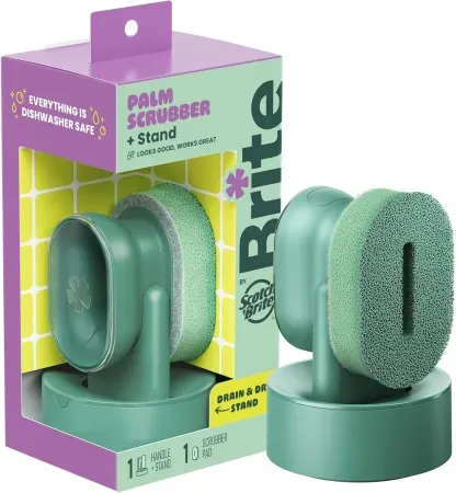 Scotch-Brite Brite Palm Scrubber w/ Soap Dispenser & Drain + Dry Stand