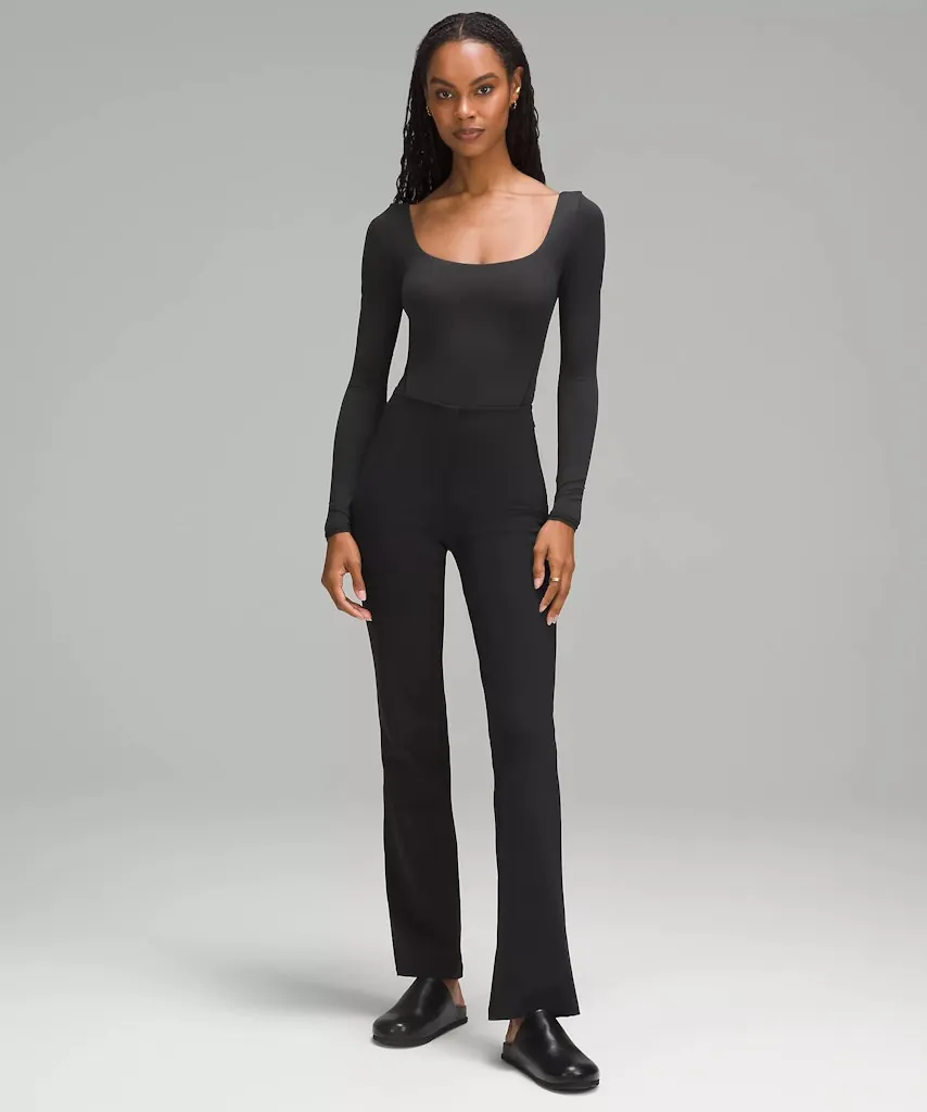 lululemon Women's Wundermost Nulu Square-Neck Long-Sleeve Bodysuit