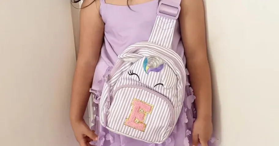 Girls Personalized Initial Sling Bag