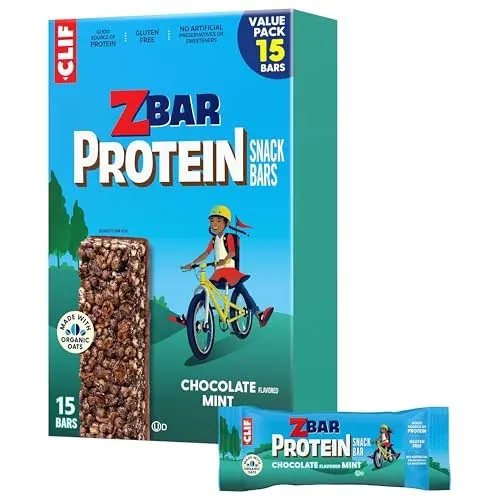 Clif Kid ZBar Protein Chocolate Mint Crispy Snack Bars 15-Count
