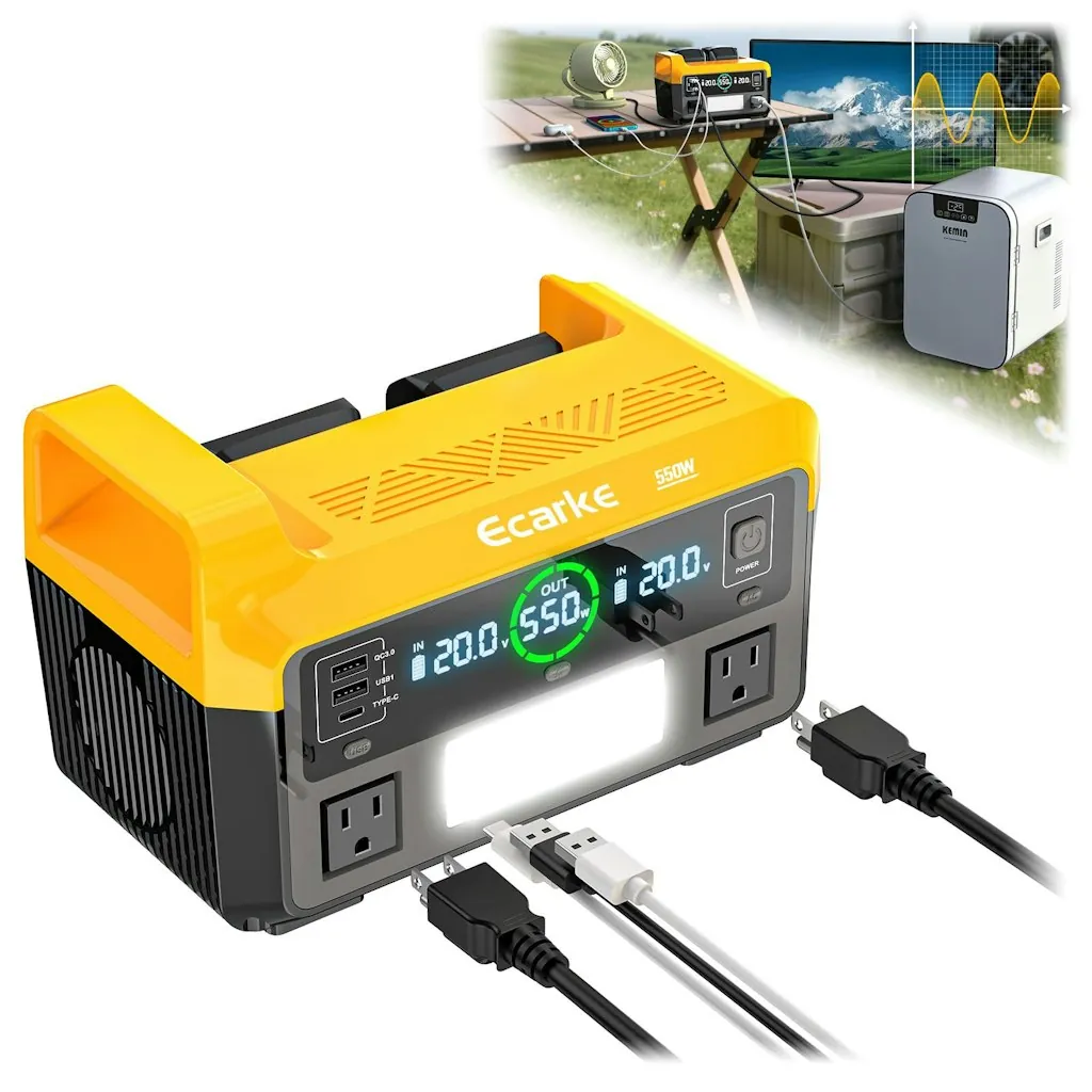 Ecarke 550W Portable Power Inverter for DeWalt 20V Battery