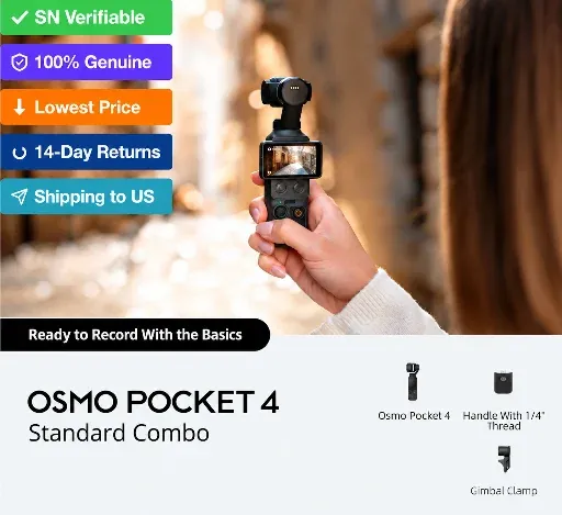 DJI Osmo Pocket 4 Standard Combo 4K Gimbal Camera