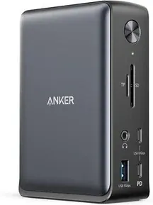 Refurbished Anker 13-in-1 USB-C Docking Station 85W Charging Triple Display + 3ft 60W Cable
