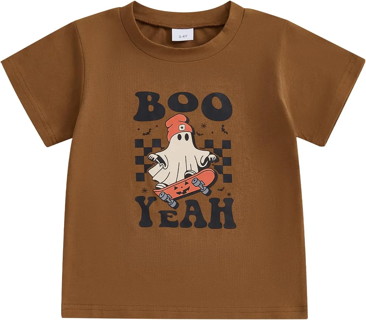 Kids Boo Yeah Letter Printed Shirt