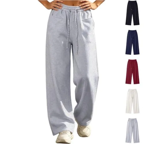 Wide Leg Sweatpants with Pockets