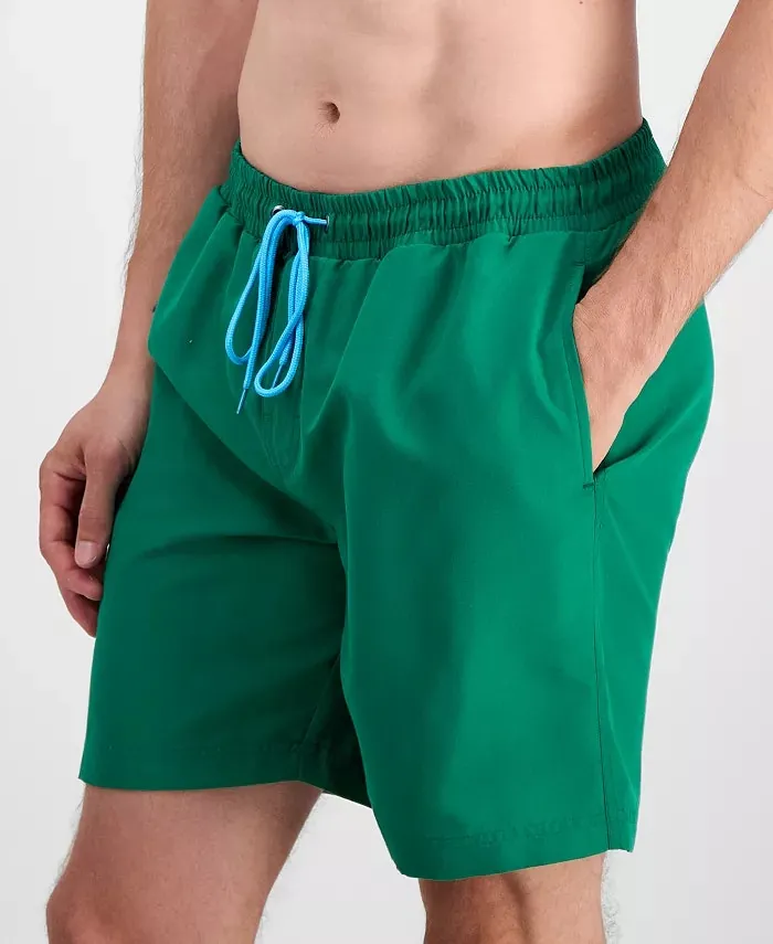 Club Room Men's Quick-Dry Solid 7" Swim Trunks