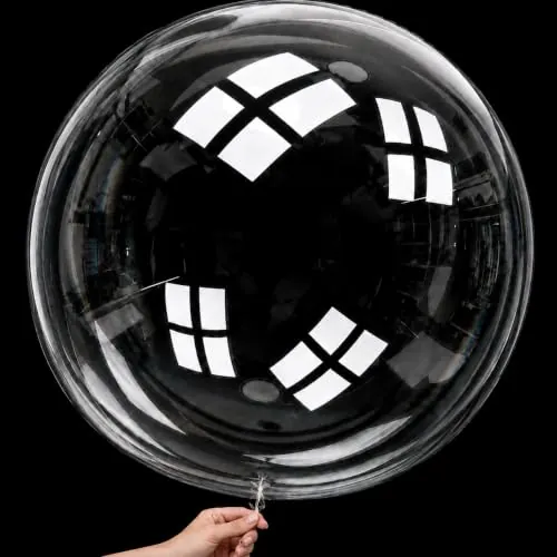 20 Inch Clear Bubble Balloons 11-Pack