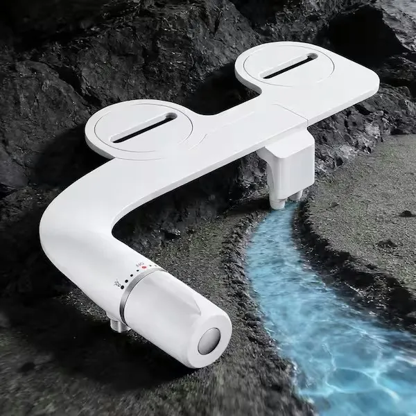 Hanikes Ultra-Thin Non-Electric Attachable Bidet System w/ Dual Nozzle