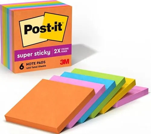 Post-it Super Sticky Notes 6-Pads