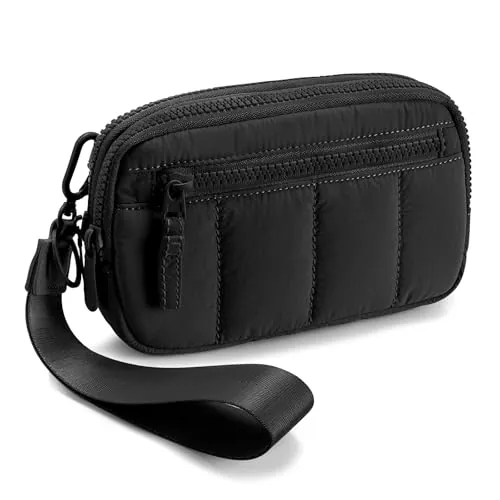 Gitus Puffer Crossbody Purse Wristlet with RFID Blocking