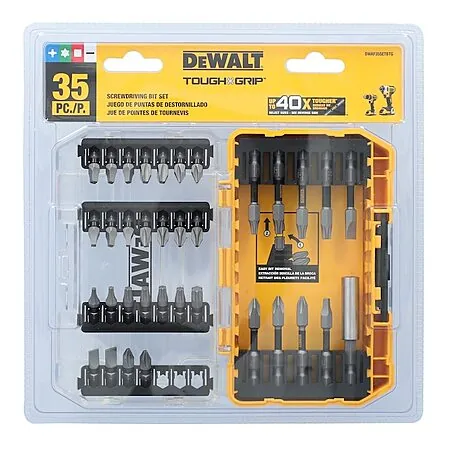 35-Pc DeWALT ToughGrip Screwdriving Bit Set w/ Hard Case