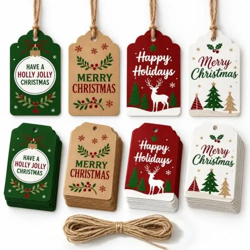 Christmas Gift Tags 60-Pack