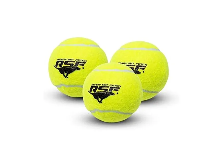 Franklin Sports Ready Set Fetch Squeaker Tennis Ball Dog Toy 3-Pack