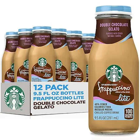 12-Pk 9.5-Oz Starbucks Frappuccino Lite Chilled Gelato Coffee Drink (Various)