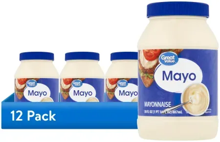 12 pack 30 fl oz Great Value Mayonnaise