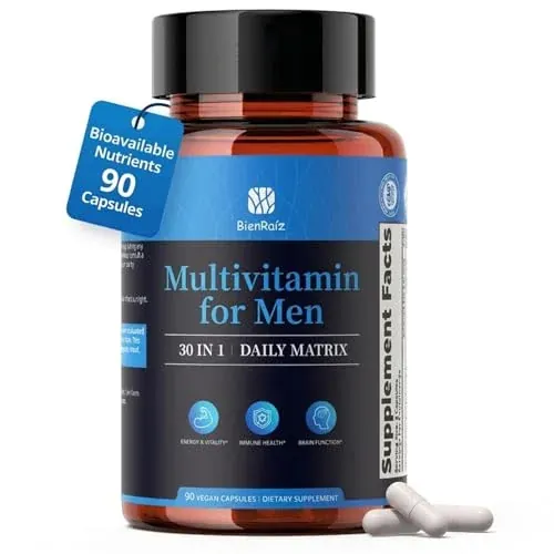 BienRaíz Men's Multivitamin CoQ10 & PQQ 90 Capsules