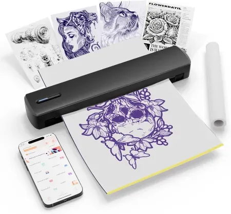 NULLTONEX Tattoo Stencil Printer Portable Bluetooth Thermal Transfer Machine