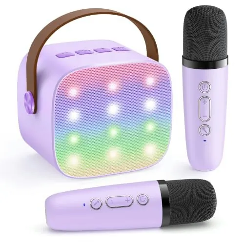 YLL Portable Karaoke Machine with 2 Microphones