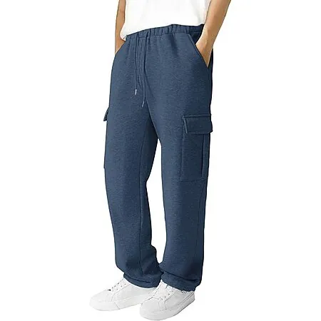 3rd Hill Men's Loose Fit 5 Pocket Open Bottom Joggers