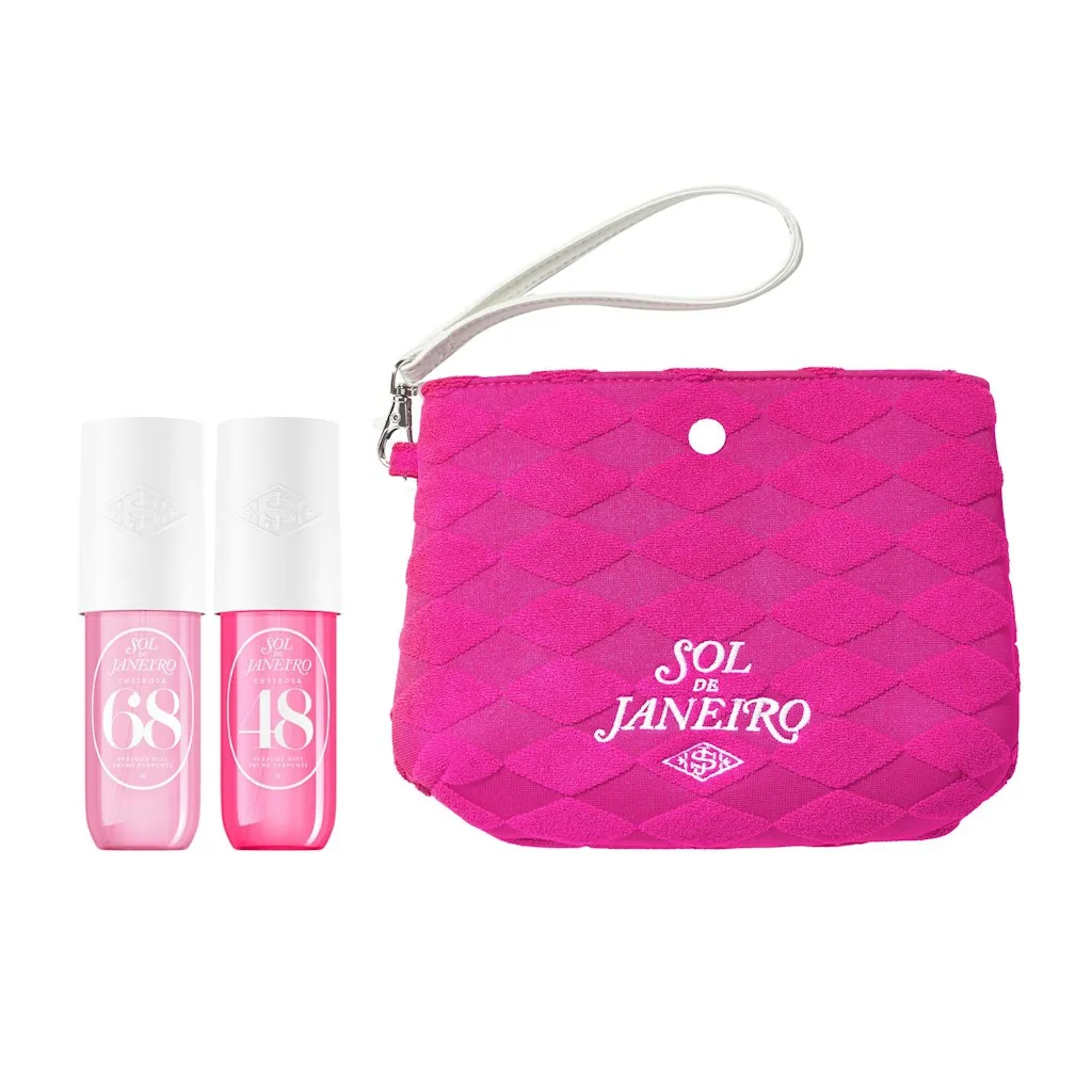 Sol de Janeiro Cheirosa 48 & 68 Travel Size Perfume Mist Gift Set w/ Pink Pouch